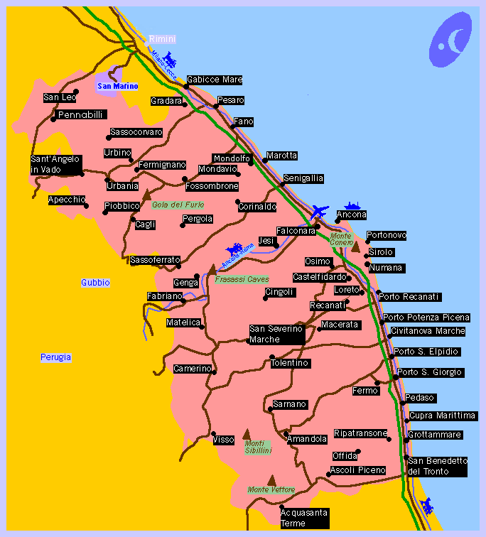 Karte der Marken
